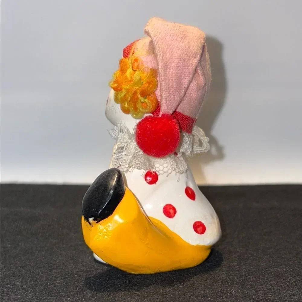 Vintage Yellow and Red Clown Decor Accent